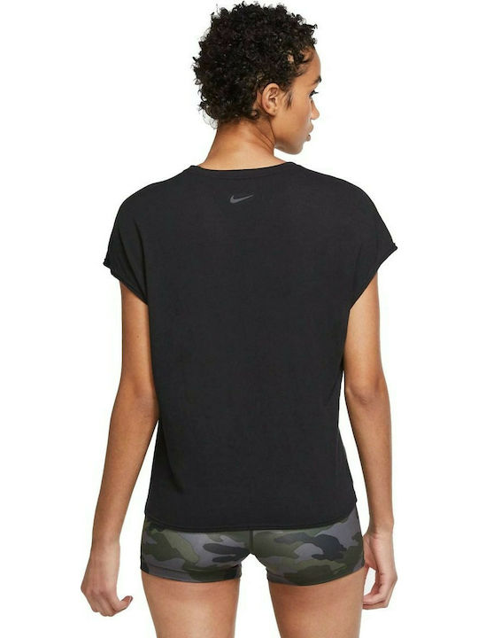 Nike Sparkle Women's Athletic Oversized T-shirt Dri-Fit Black