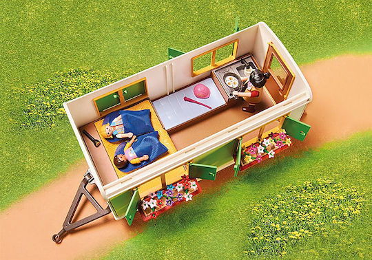 Playmobil Държава Pony Shelter with Mobile Home за 4-10 години