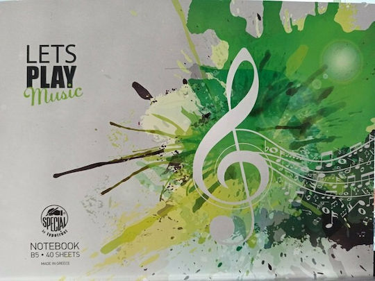 Typotrust Notebook Music B5 40 Sheets Special 1pcs (Μiscellaneous Designs/Colors)