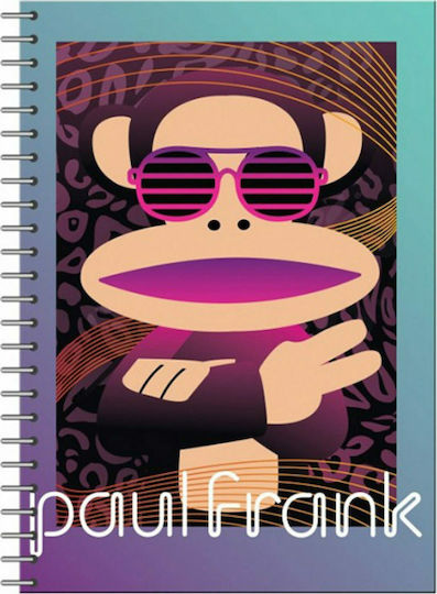 Paul Frank Σπιράλ Τετράδιο Ριγέ Α4 70 Φύλλων 2 Θεμάτων (Διάφορα Σχέδια/Χρώματα)