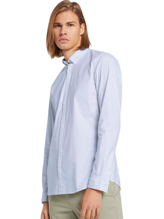 Langärmlig Hemd Polka Dot Hellblau