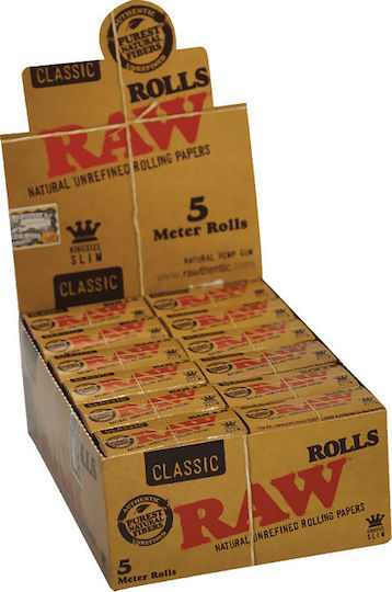 Raw Classic Ролка за свиване на цигари Slim King Size 5м 1бр