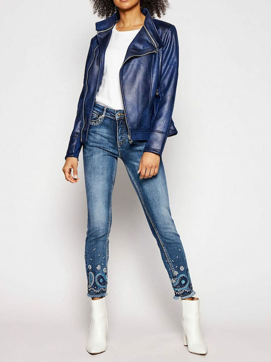 Carnaby Γυναικείο Biker Jacket Μπλε