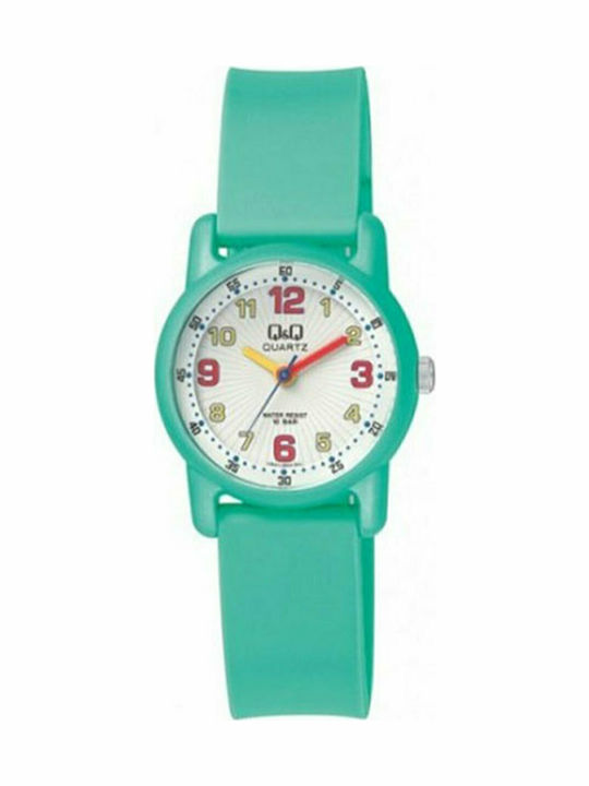 Q&Q Kids Analog Watch with Rubber/Plastic Strap Turquoise