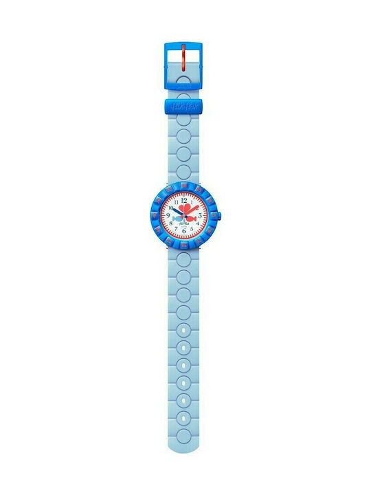 FlikFlak Kids Analog Watch Fish in Love Light with Rubber/Plastic Strap Light Blue