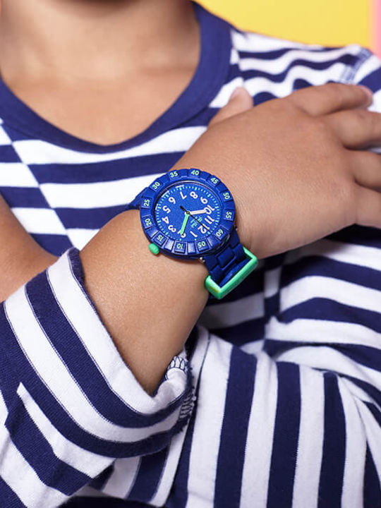 FlikFlak Kids Analog Watch Solo Dark with Rubber/Plastic Strap Blue