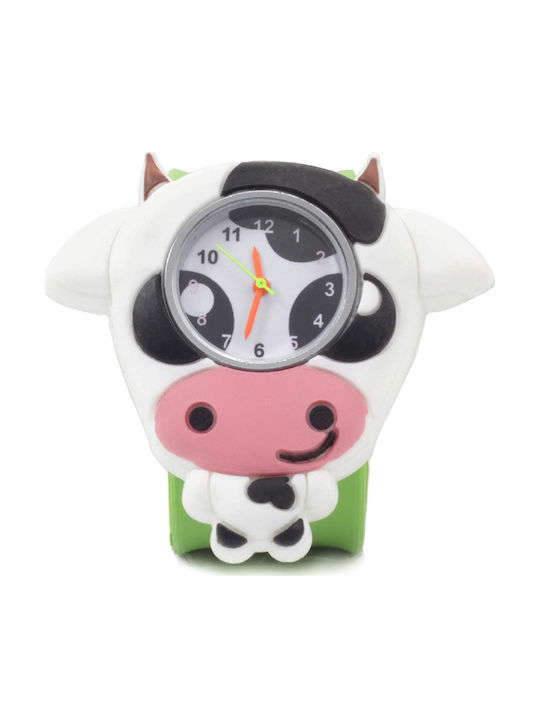 Wacky Watches Παιδικό Αναλογικό Ρολόι Wacky Slap 3D Cow Λευκό