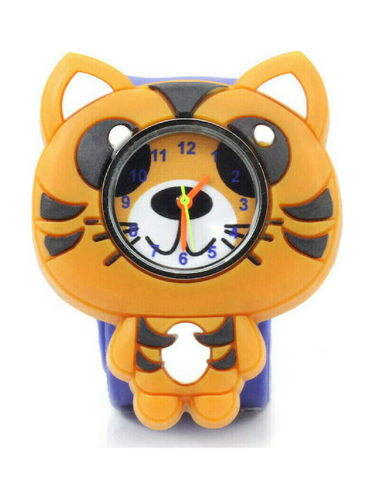 Kids Analog Watch Wacky with Rubber/Plastic Strap Orange