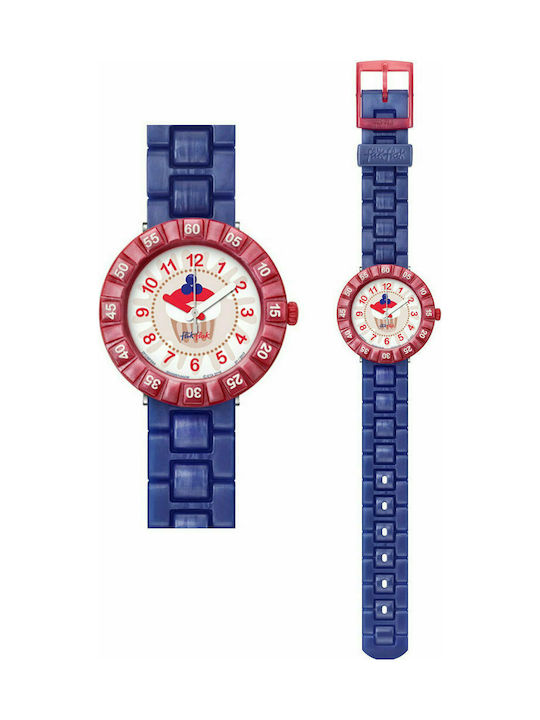 FlikFlak Kids Analog Watch Purpelita with Rubber/Plastic Strap Blue