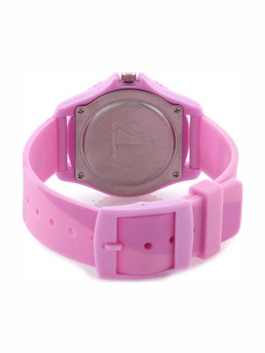 Q&Q Kids Analog Watch with Rubber/Plastic Strap Fuchsia