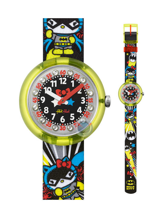 FlikFlak Kids Analog Watch with Fabric Strap Multicolour