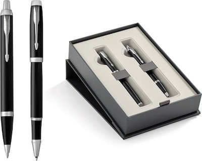 Parker I.M. Core Σετ Στυλό Rollerball Laque Black σε Θήκη (σε Χάρτινη Κασετίνα)