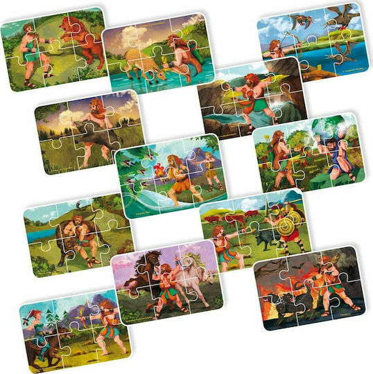 Παιδικό Puzzle Οι 12 Άθλοι Του Ηρακλή για 3+ Ετών 36pcs Ελληνοεκδοτική