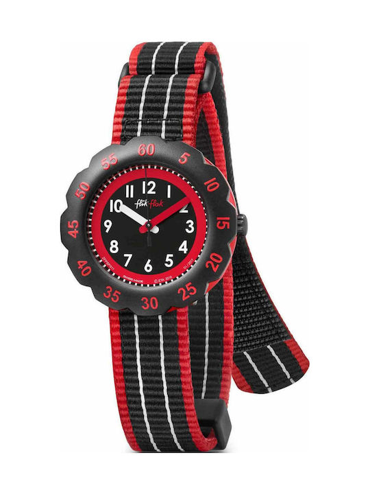 FlikFlak Kids Analog Watch with Fabric Strap Black