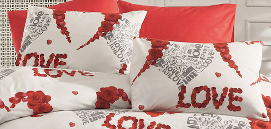 Dimcol Единичен 160x240бр Страст 303 White / Red