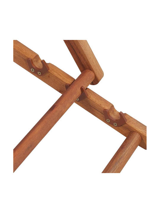 Сезлонг с Подлакътници & Син Плат 127x60x95см