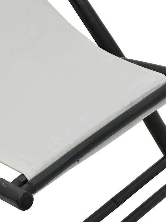 Сезлонг Бамбук с Бял Плат 112x60x80см