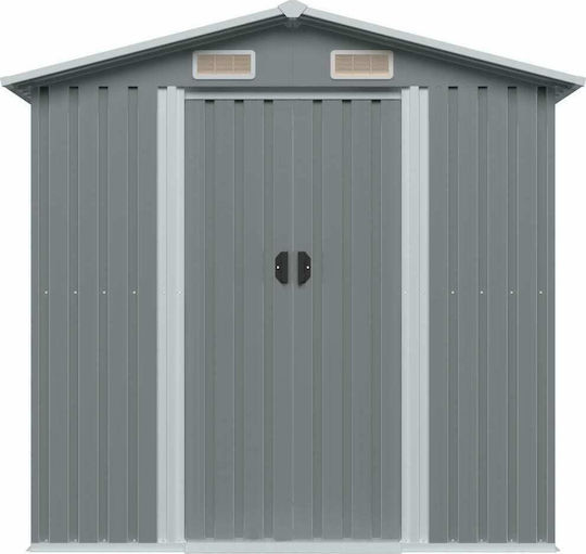 Metallic Garden Shed Galvanized Charcoal with Air Vents M2.04xW1.32xH1.86m