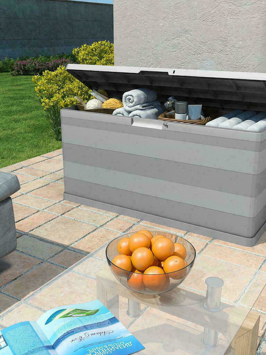 vidaXL Outdoor Storage Box 280lt Gray L117xW45xH56cm