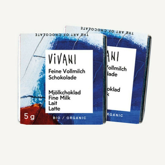 Vivani Βιολογικό Προϊόν Σοκολατάκια Γάλακτος 5gr 200τμχ