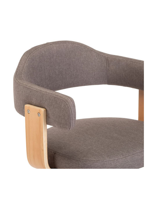 Swivel Visitor Armchair with Wheels Taupe 49.5x51.5x94cm