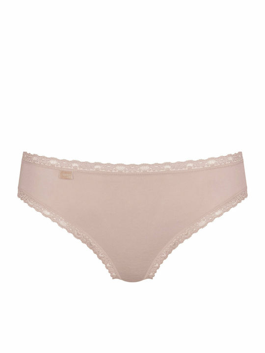 24/7 Weekend Tai Βαμβακερά Women's Slip 3Pack with Lace Beige/Puro