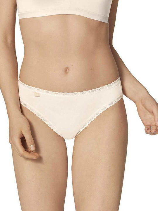 24/7 Weekend Tai Βαμβακερά Women's Slip 3Pack with Lace Beige/Puro