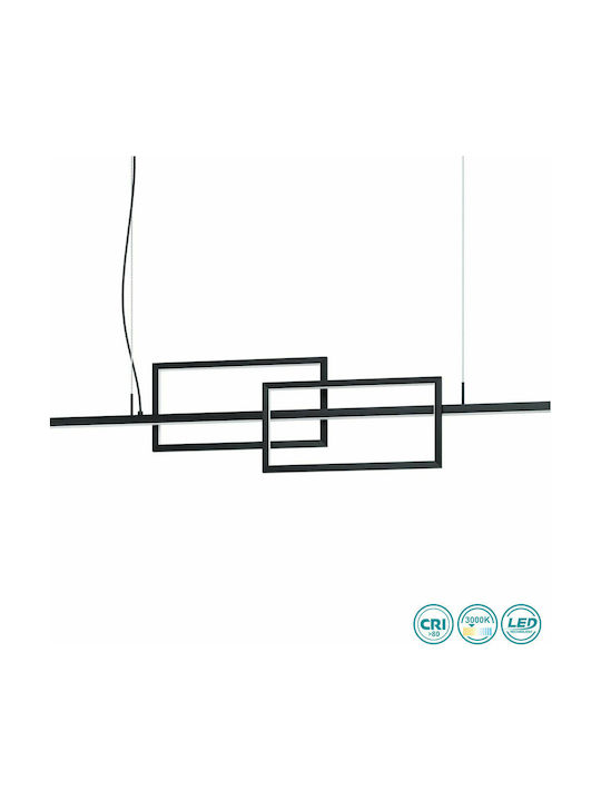 Eglo Puebla Pendant Light Black Rail 115x130x130cm