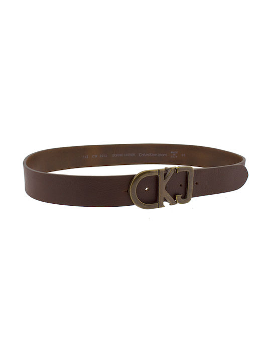 Calvin Klein Leather Women's Belt Brown