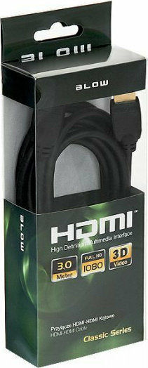 Blow HDMI 1.4 High Speed 1080p 120Hz Angle (90°) Cable HDMI male - HDMI male 3m Μαύρο
