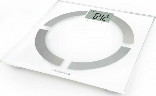 Medisana BS 444 Connect Smart Bathroom Scale with Body Fat Counter & Bluetooth White