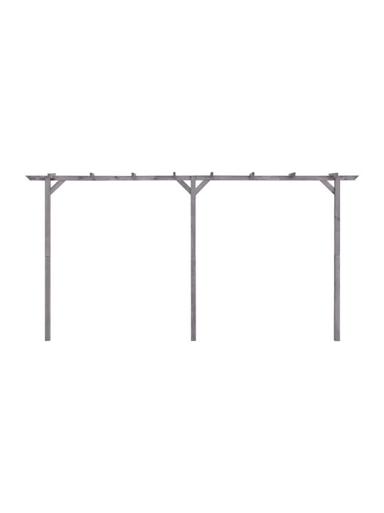 Πέργκολα Κήπου από Ξύλο 400x40x205cm Γκρι 313568 Πέργκολα Κήπου από Ξύλο 400x40x205cm Γκρι 313568