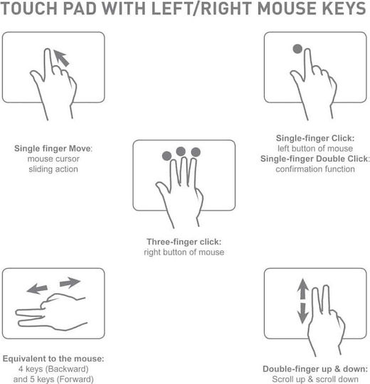 Omega OKB004B Ασύρματο Πληκτρολόγιο με Touchpad Αγγλικό US