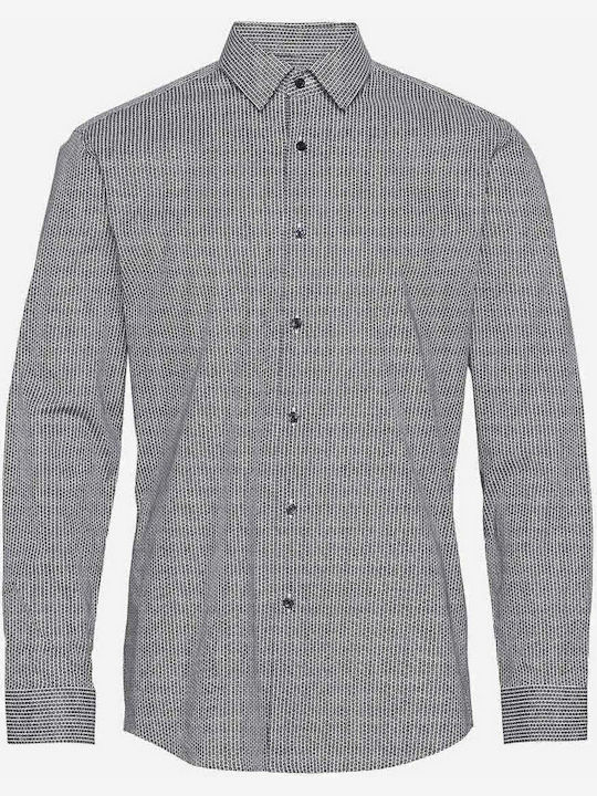 Hugo Boss Isko Men's Shirt Long Sleeve Cotton Checked Blue