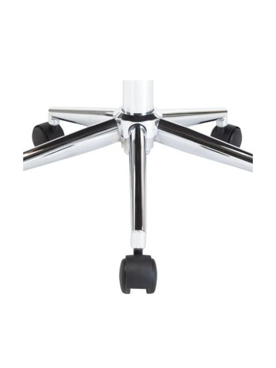 Swivel Visitor Armchair with Wheels Λευκή 49.5x51.5x94cm