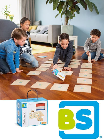 BS Toys World Game Educational Game Knowledge made of Wood for 3+ years Years Old