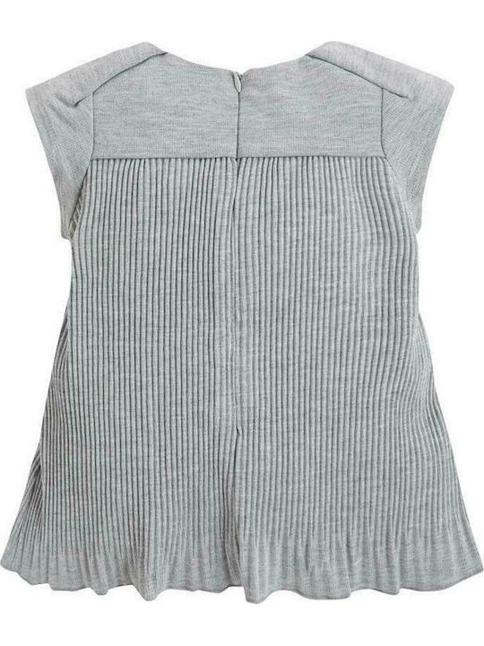 Mayoral Kids Dress Sleeveless Gray