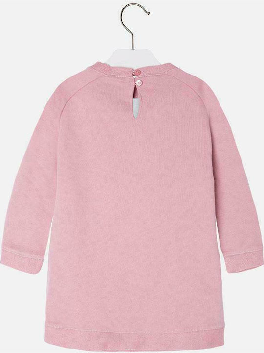 Mayoral Kids Dress Long Sleeve Pink