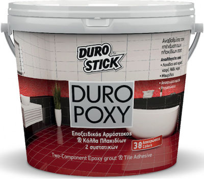 Durostick Duropoxy Gresie de umplere a rosturilor de țiglă Epoxi / 2 componente și adeziv pentru plăci ceramice Alb 5kg ΝΤΠΟ05