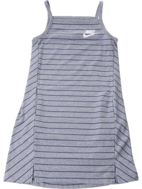 Girls Dress Sleeveless with Accessories Grey