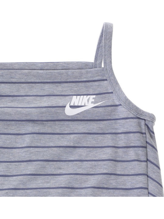 Girls Dress Sleeveless with Accessories Grey