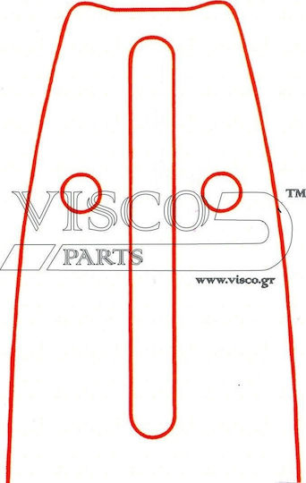 Visco Parts Chainsaw Blade Chainsaw Blade 35cm for Chain with Pitch 3/8", Guide Bar Thickness .050"-1.3mm & Number of Drivers 52E 14 PO-50SR