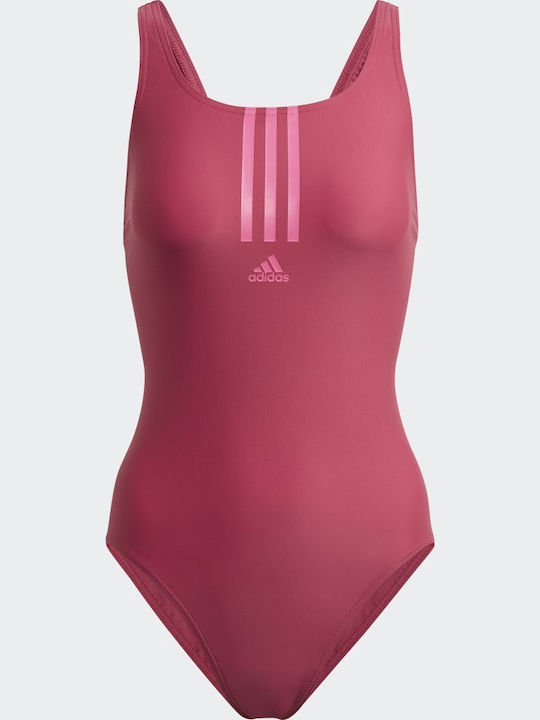 SH3.RO Mid 3 Stripes Αθλητικό Ολόσωμο Μαγιό Wild Pink