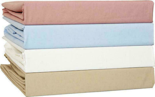 Anna Riska Prestige Set Baby Bettlaken Für Krippe Baumwolle Hellblau 120x165cm 3Stück