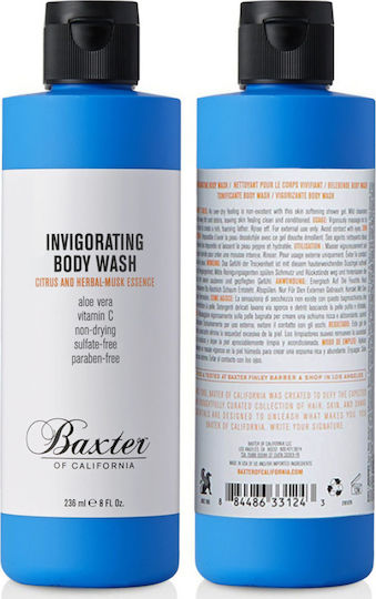 Baxter Of California Gel De Duș Revigorant Pentru Corp Miros Citrice Și Mască Din Plante Pentru Bărbați 236ml