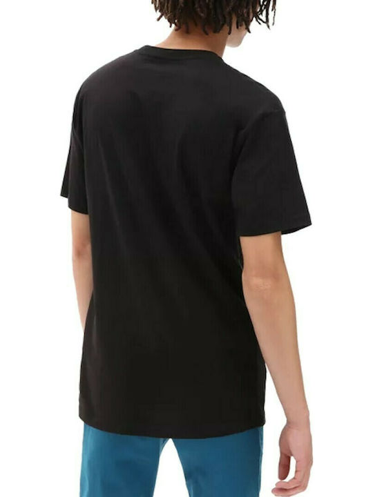 Vans Left Chest Logo Men's T-Shirt with Logo Black