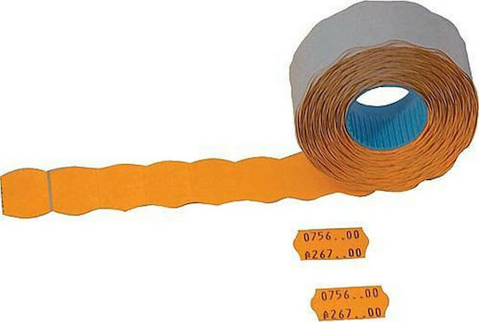 ICS 1000 Self-Adhesive Label Rolls for Label Printer Phosphorescent Orange 26x16mm 1pcs