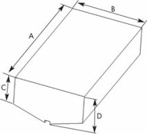 Eval Boat Water Tank Large Capacity Tank 86L 107x50x15x23cm with 86lt Capacity