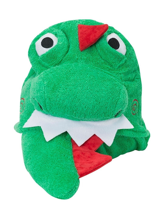 Zoocchini Baby Bath Towel-Bathrobe Hooded Devin The Dinosaur Green 127x55cm