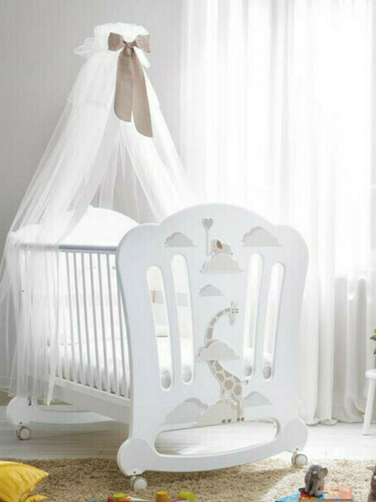 Pali Κούνια Savana Panello White για Στρώμα 64x126cm